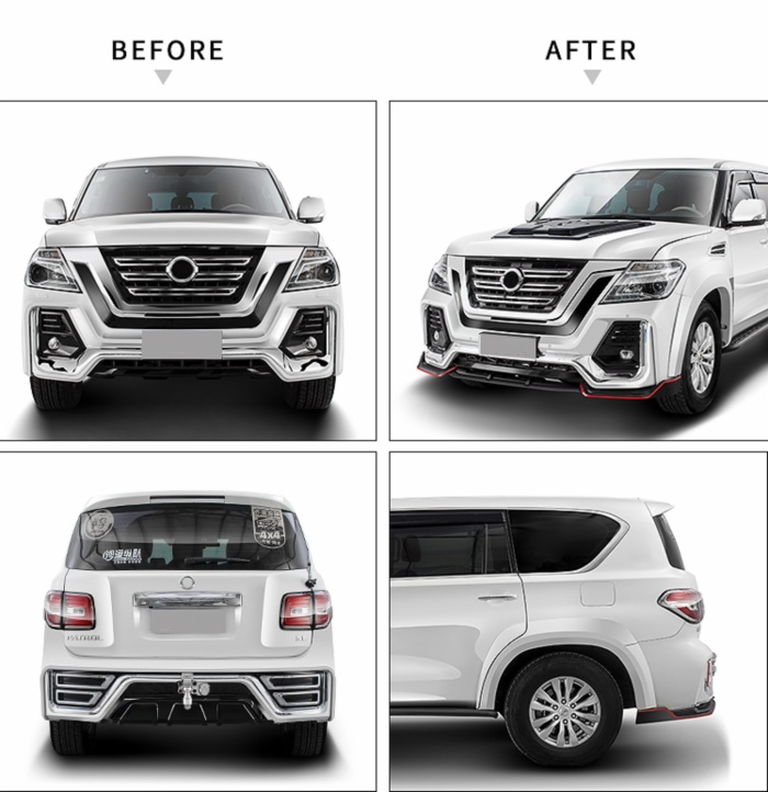 Front/rear bumper spoiler lip for Nissan Patrol Y62
